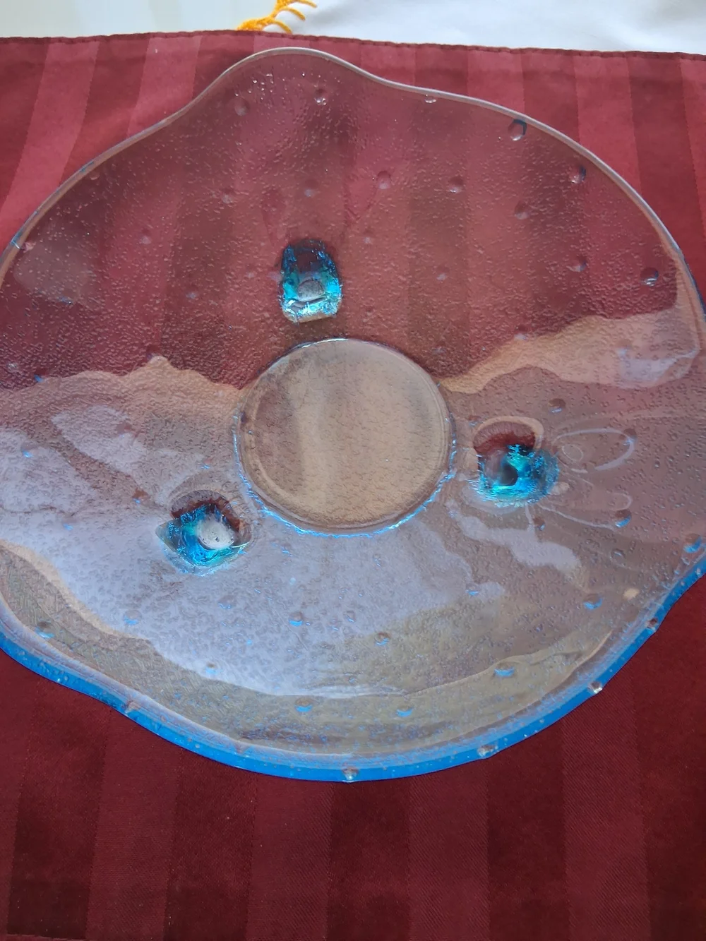 Blue Glass Serving Platter - Elegant Home Accent